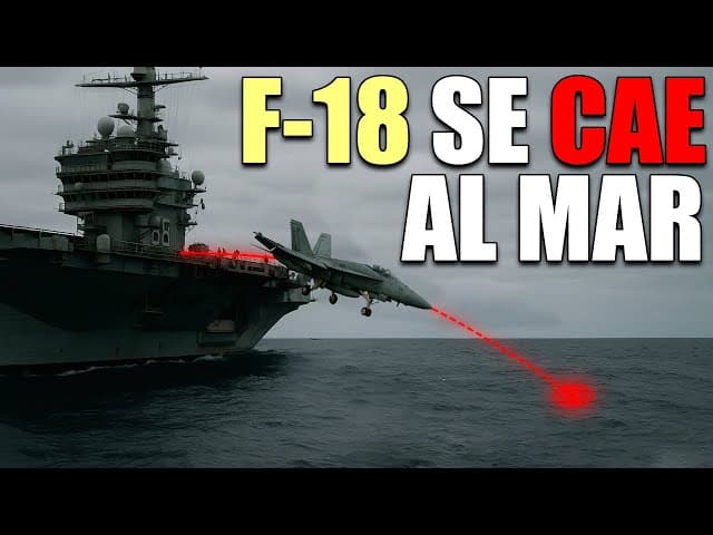 Accidente en un Portaviones de EEUU / F-18 se Cae al Mar cover
