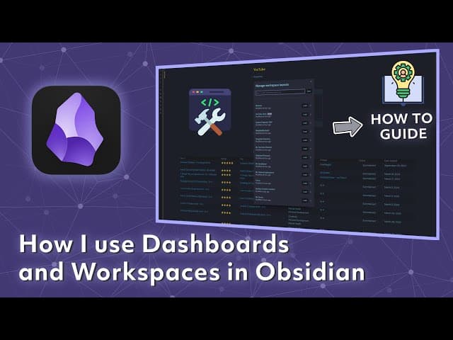 How I use Dashboards and Workspaces in Obsidian cover