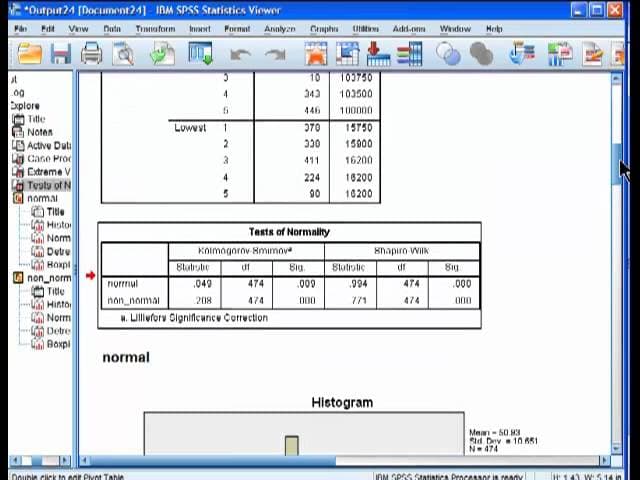 Testing Distributions for Normality - SPSS (part 2)