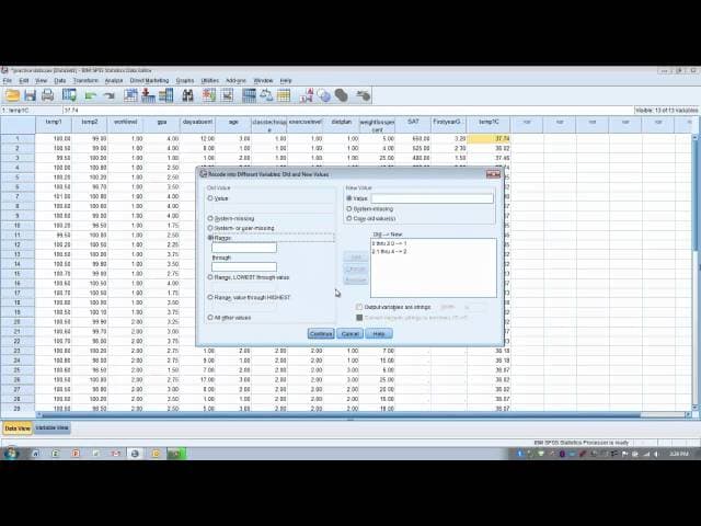 How to Use SPSS: Transform or Recode a Variable
