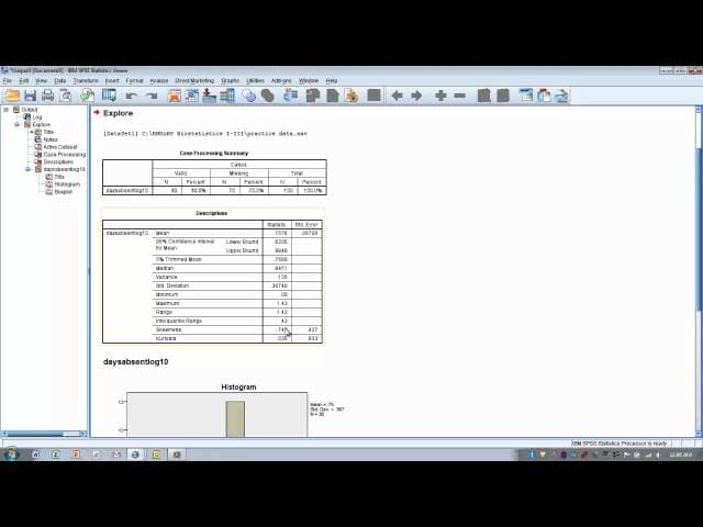 How to Use SPSS: Transforming Skewed Data Sets