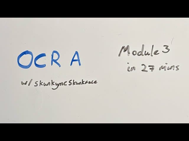 The entirety of OCR A A Level Chemistry Module 3 in 27 Minutes