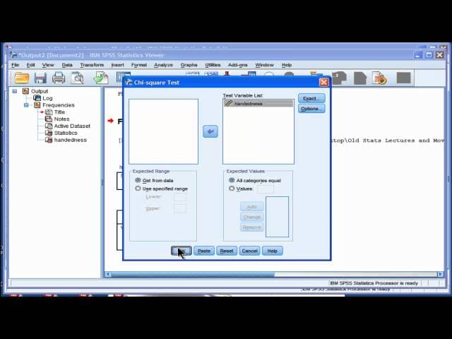 2 by 1 Contingency Table Analysis - SPSS (Pearson Chi-Square)