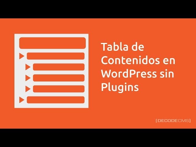 Tabla de Contenidos en WordPress sin Plugins cover