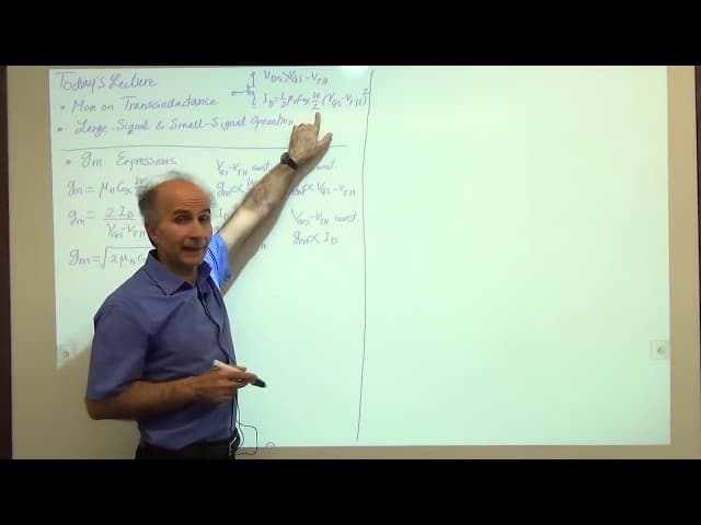 Thumbnail image for Razavi Electronics 1, Lec 33, Large-Signal & Small-Signal Operation