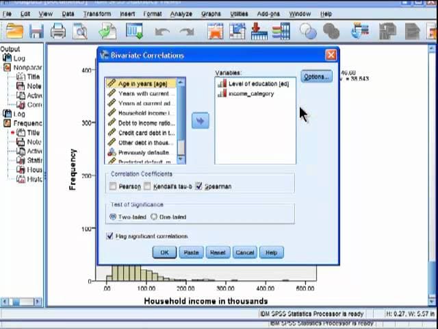 Spearman Correlation - SPSS (part 2)