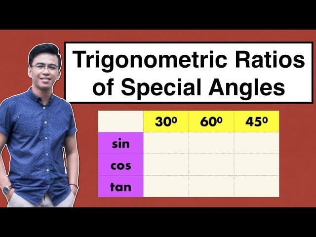 The Six Trigonometric Ratios of Special Angles - Trigonometry @MathTeacherGon