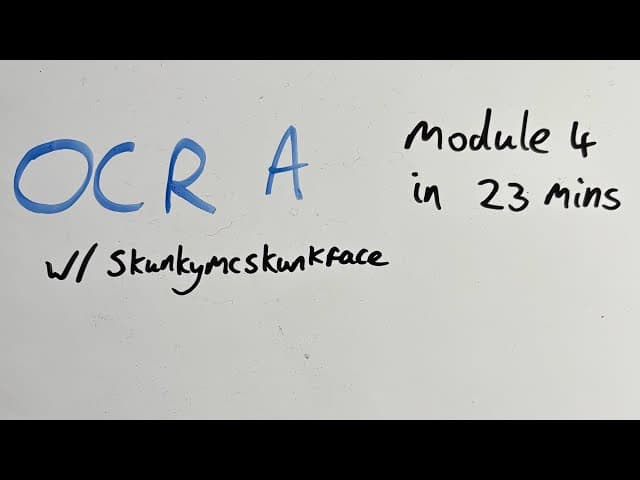 The entirety of OCR A A level Chemistry Module 4 in 23 minutes
