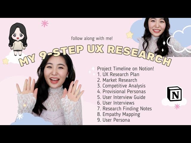 my 9-step UX research process (ft. notion, miro & more!)