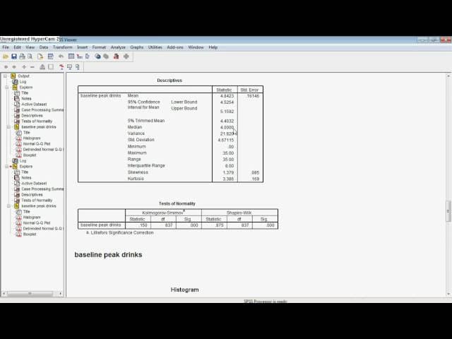 Exploratory data analysis demo for SPSS 15.avi