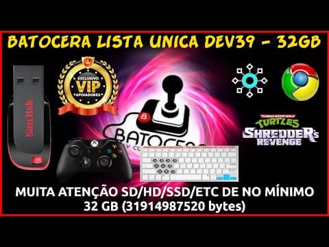 Thumbnail for Batocera Lista Única Parceiros da Emulação com Aplicativos e Ports - Imagem de 32GB para PC64