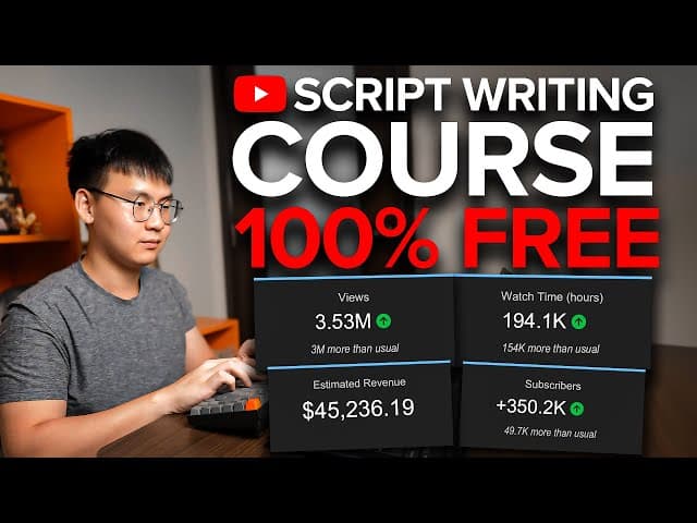 Thumbnail image for Full YouTube Script Writing Course (1+ Hour)