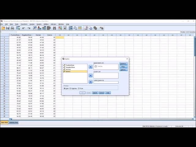 Performing a Reciprocal (Inverse) Transformation to Create a Normally Distributed Variable in SPSS