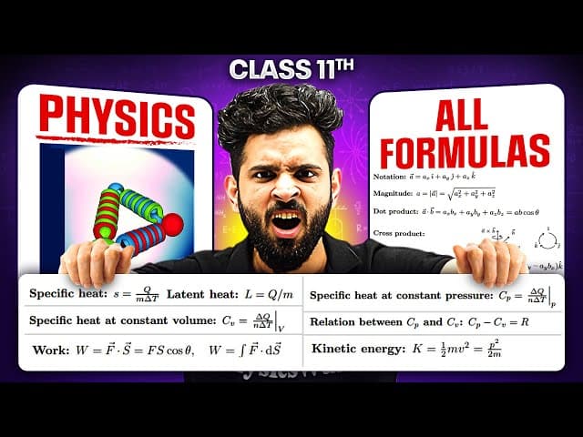 Complete Class 11th PHYSICS Formulas ⚡All Chapters Covered 🔥