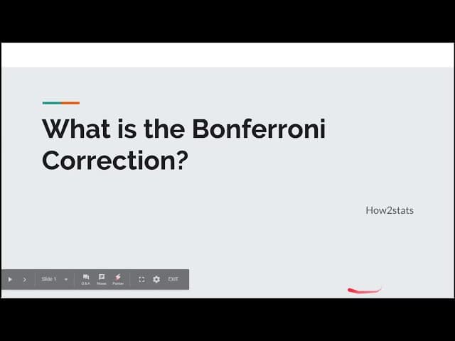 What is the Bonferroni Correction?