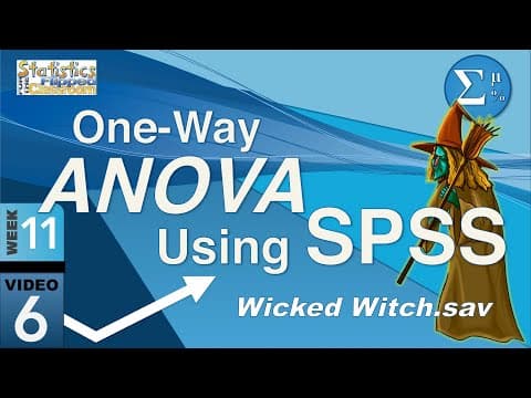 Thumbnail for How to do a One-Way ANOVA in SPSS (12-6)