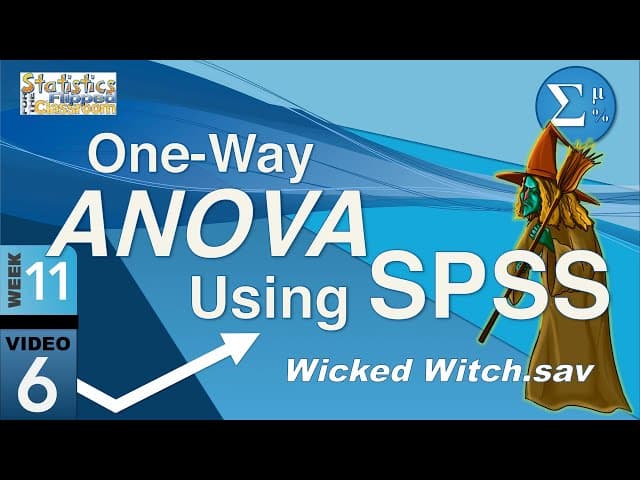 How to do a One-Way ANOVA in SPSS (12-6) cover