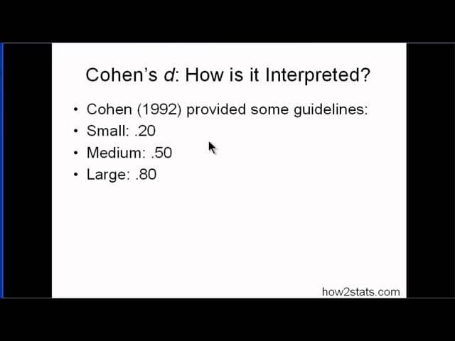 Cohen's d (part 2)