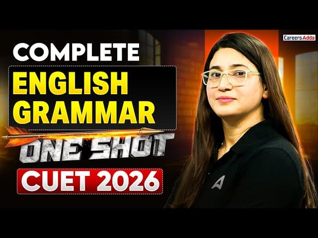 CUET English 2026 | Complete English Grammar in One Shot | CUET 2026 Preparation