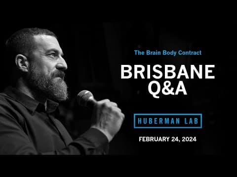 Thumbnail for LIVE EVENT Q&A: Dr. Andrew Huberman at the Brisbane Convention & Exhibition Centre