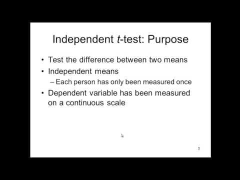 Thumbnail for Independent t-test - Explained Simply
