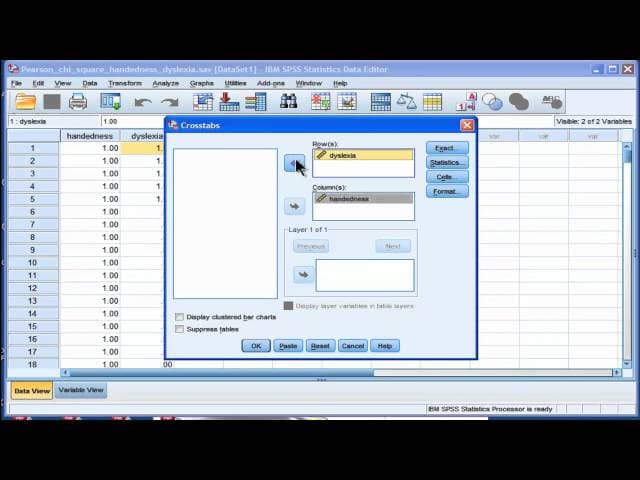2 by 2 Contingency Table Analysis (Pearson Chi-Square) - SPSS (part 1) cover
