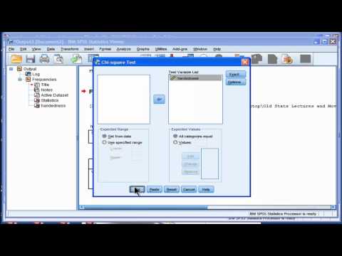Thumbnail for 2 by 1 Contingency Table Analysis - SPSS (Pearson Chi-Square)