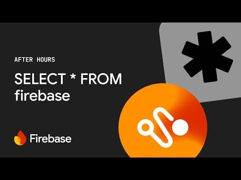 Thumbnail for Firebase After Hours #9: Firebase Data Connect: SQL or NoSQL, that is no longer the question