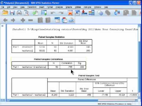 Thumbnail for Paired Samples t-test - SPSS