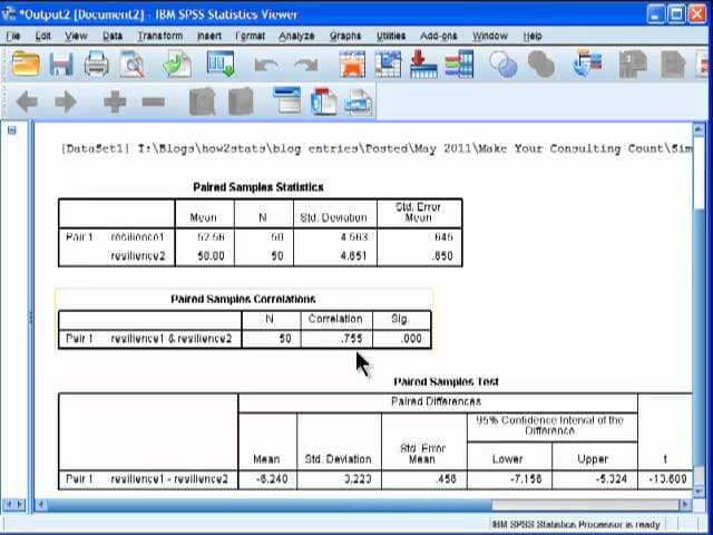 Paired Samples t-test - SPSS cover