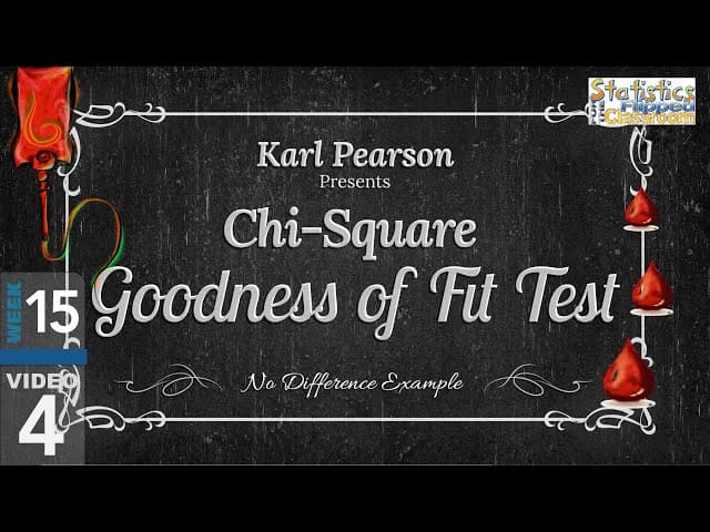 One-Way Goodness of Fit Chi-Square by Hand – No Difference (15-4) cover