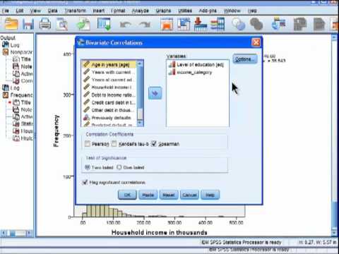 Thumbnail for Spearman Correlation - SPSS (part 2)
