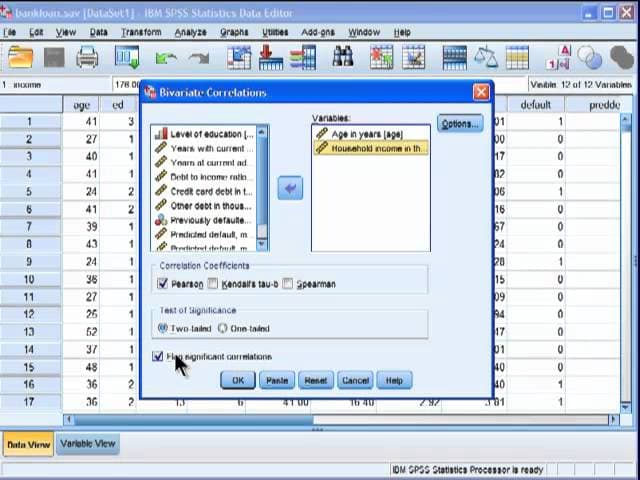 Pearson Correlation - SPSS cover