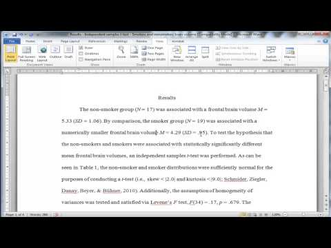 Thumbnail for Independent Samples t-test - Writing Up Results