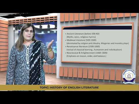 Thumbnail for Introduction to English Literature | Week 1 | Module 3
