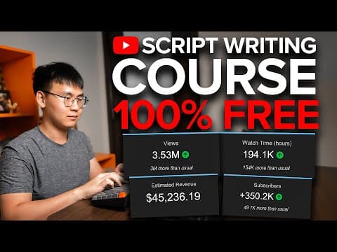 Thumbnail for Full YouTube Script Writing Course (1+ Hour)