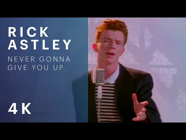 Rick Astley - Never Gonna Give You Up (Official Video) (4K Remaster) cover