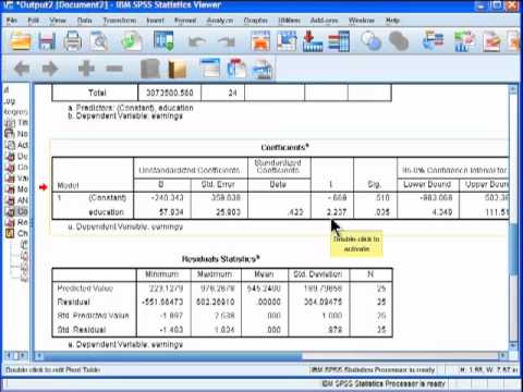 Thumbnail for Linear Regression - SPSS (part 3)