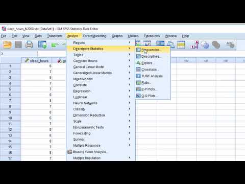 V2.7 - How to calculate kurtosis - SPSS (Sleep Data)