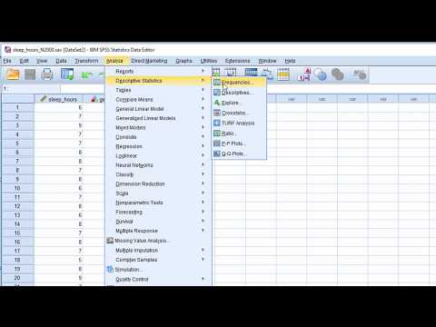 Thumbnail for V2.5 - How to calculate skew - SPSS (Sleep Data)