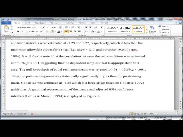 Paired Samples t-test: Writing-Up Results (Part 2) cover