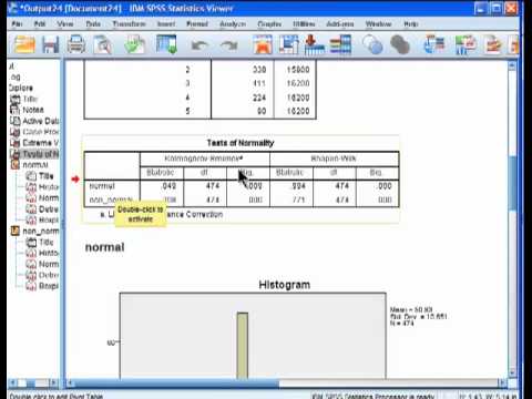 Testing Distributions for Normality - SPSS (part 1)