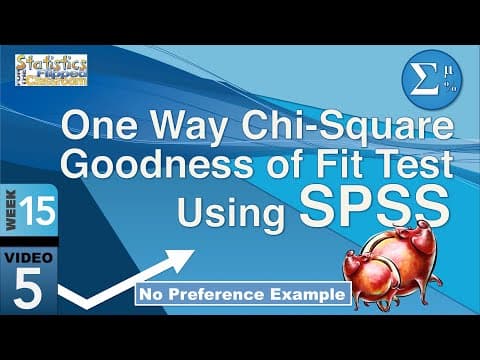 Thumbnail for One-Way Goodness of Fit Chi-Square in SPSS – No Preference (15-5)
