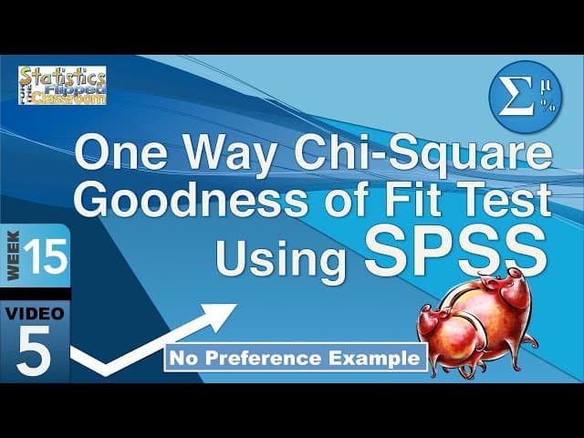 One-Way Goodness of Fit Chi-Square in SPSS – No Preference (15-5) cover